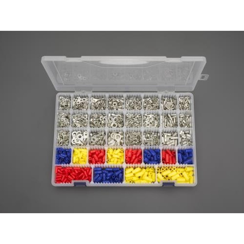 エスコ EA538LG-8 裸圧着端子・絶縁キャップ・圧着スリーブセット 1個（ご注文単位1個）【直送品】