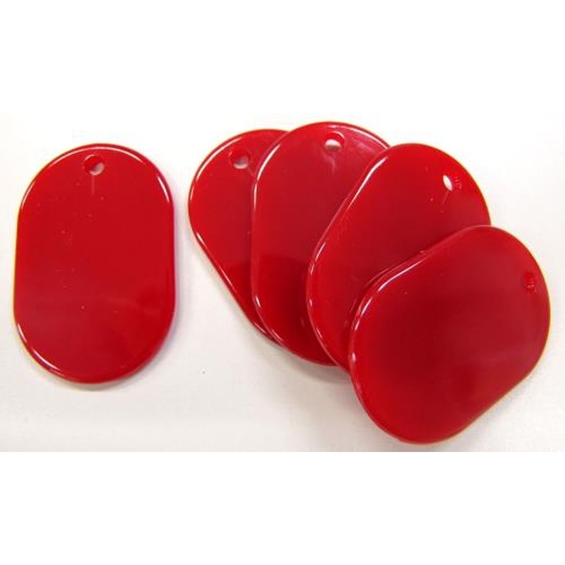 エスコ EA956V-6A 45x30mmアクリルパール板(赤/5枚) 1個（ご注文単位1個）【直送品】