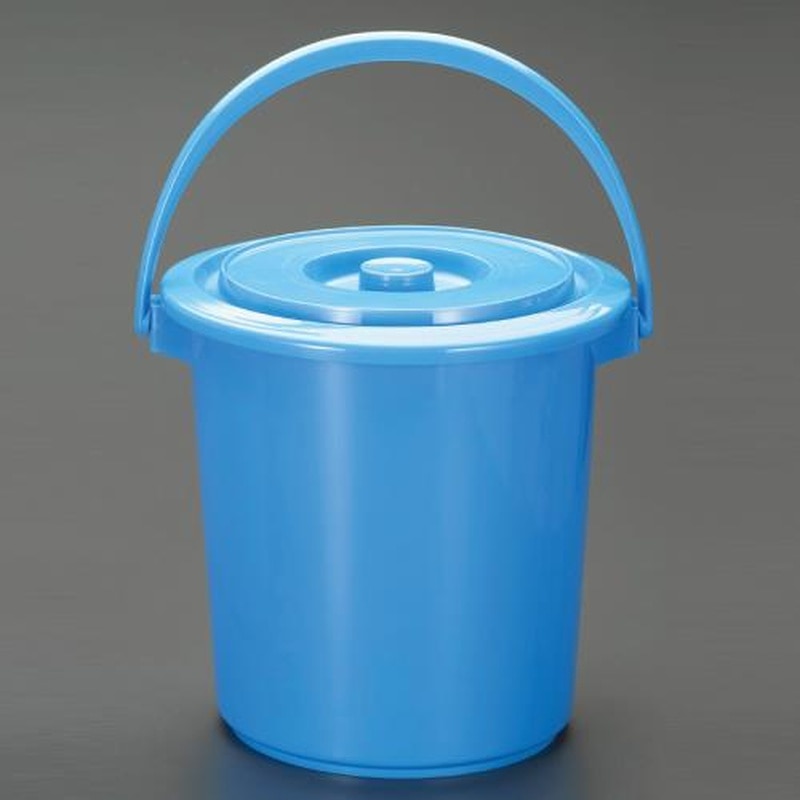 エスコ EA991PE-25 15.0Lポリバケツ(ふた付) 1個(ご注文単位1個)【直送品】