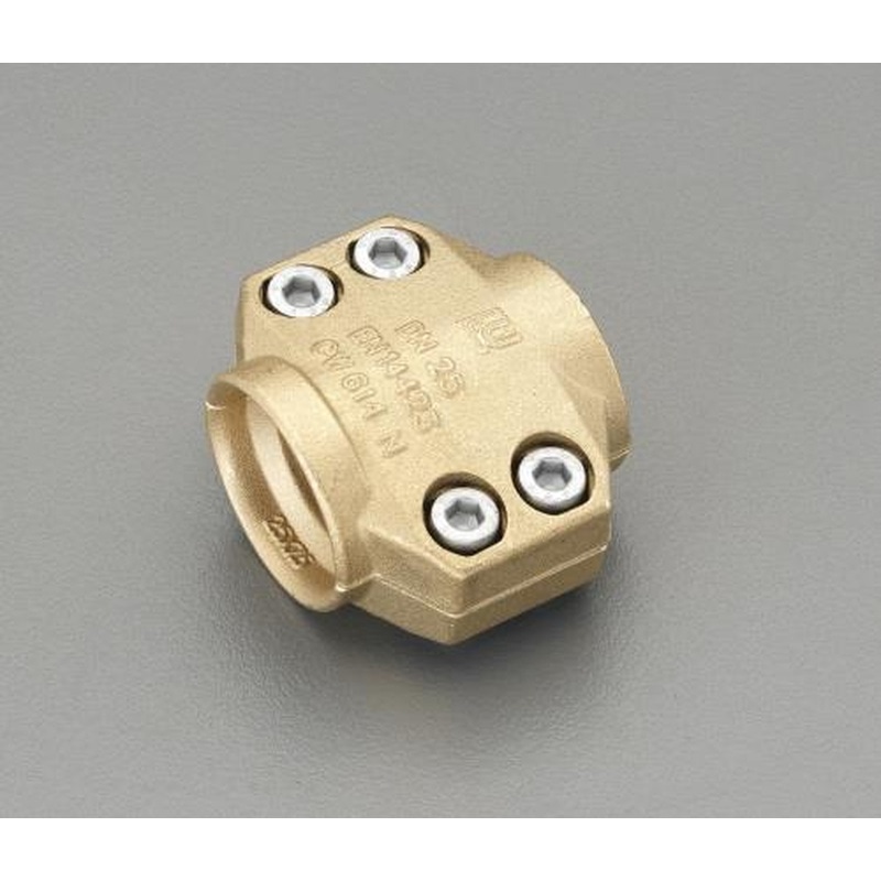 エスコ EA141BT-6 19mm用セーフティーホースクランプ(スチーム用/真鍮製) 1個（ご注文単位1個）【直送品】