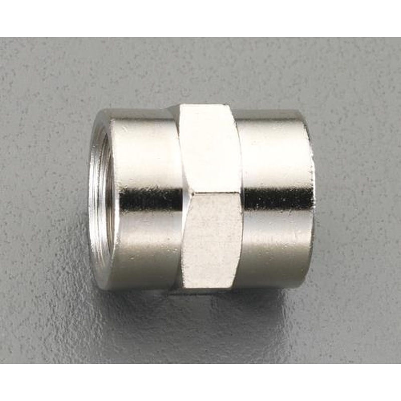 エスコ EA141CE-3 G3/8”xG3/8”中間ソケット(真鍮製) 1個(ご注文単位1個)【直送品】