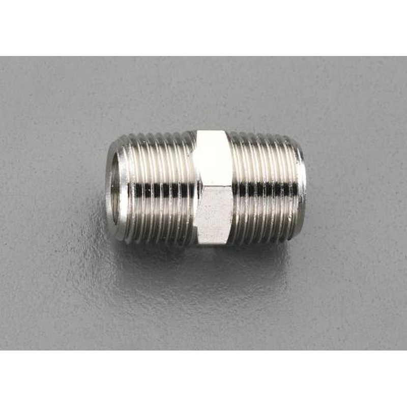 エスコ EA141CD-101 R1/8”xR1/8”ニップル(真鍮製) 1個（ご注文単位1個）【直送品】