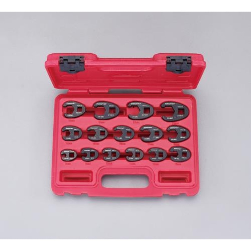 エスコ EA617JP-1 3/8”DR・1/2”DRクロウフットレンチセット 1個（ご注文単位1個）【直送品】