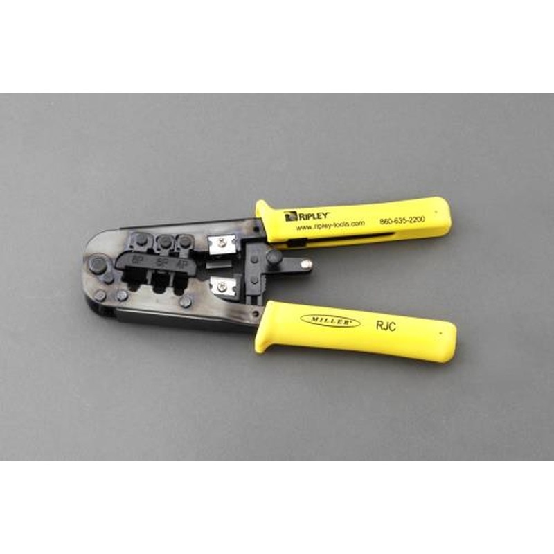 エスコ EA538G-21 4P・6P・8P圧着ペンチ(モジュラー用) 1個(ご注文単位1個)【直送品】