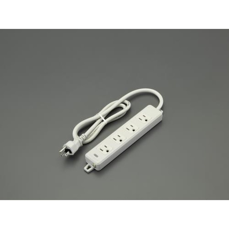 エスコ EA815GL-303 AC125V/15Ax5mタップ(4口・接地・マグネット付) 1個（ご注文単位1個）【直送品】