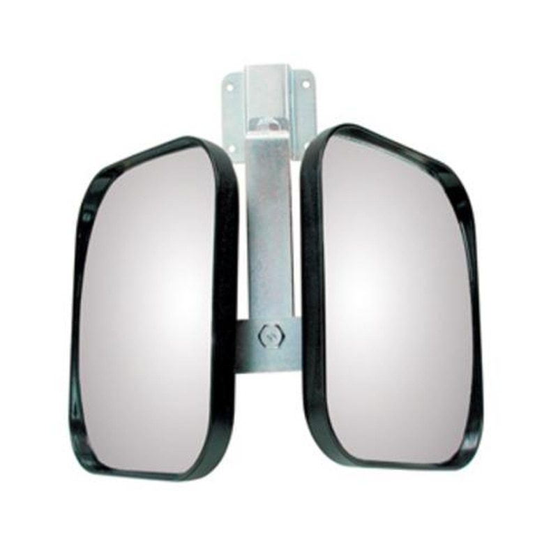 エスコ EA724ZS-21 175x150mmx2凸面ツインミラー(取付金具付) 1個(ご注文単位1個)【直送品】