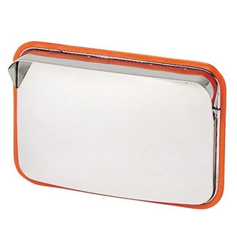 エスコ EA724ZT-6 320x225mm凸面ミラー(角型・ステンレス製/オレンジ) 1個(ご注文単位1個)【直送品】