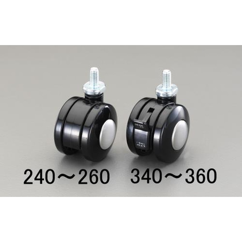 エスコ EA986TB-250 50mmキャスター(ツインホイール) 1個(ご注文単位1個)【直送品】