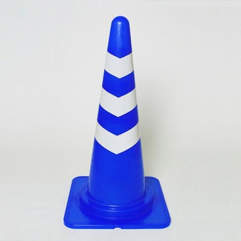 エスコ EA983FT-67 380x380x700mmヤワラカコーン(青/反射有/2本) 1個（ご注文単位1個）【直送品】