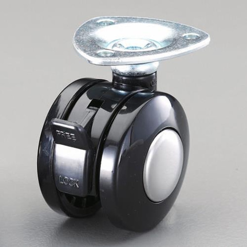 エスコ EA986TB-140 40mmキャスター(ツインホイール・ブレーキ付) 1個(ご注文単位1個)【直送品】