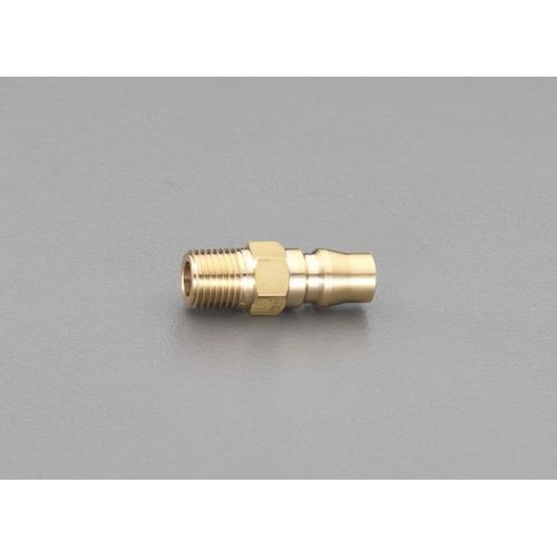 エスコ EA140DB-214 R1/2”雄ねじプラグ(20型/真鍮) 1個（ご注文単位1個）【直送品】