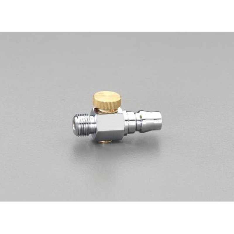 エスコ EA140CS-21 R1/4”流量調整付雄ねじプラグ 1個（ご注文単位1個）【直送品】