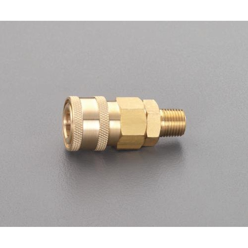 エスコ EA140DH-214 R1/2”雄ねじソケット(20型/真鍮) 1個（ご注文単位1個）【直送品】