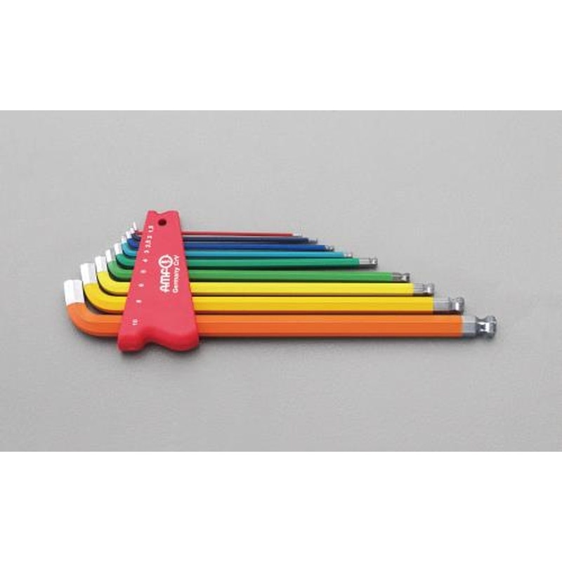 エスコ EA573GM-90 1.5-10mm/9本組［BallHex]キーレンチ(ショートヘッド) 1個（ご注文単位1個）【直送品】