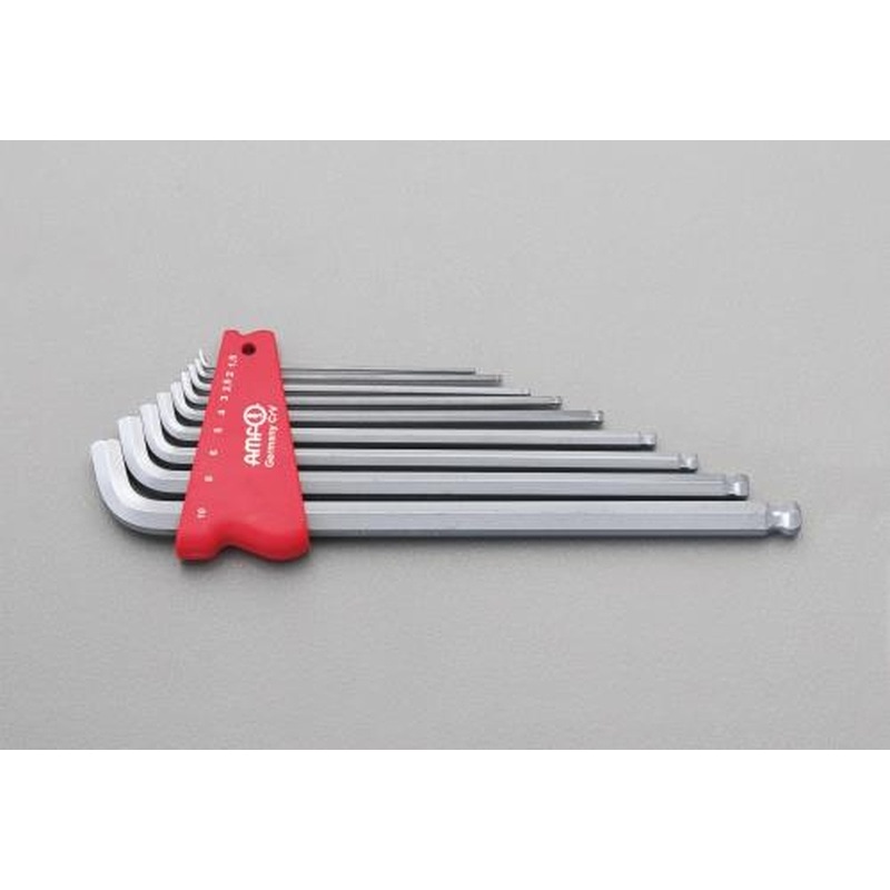 エスコ EA573GL-90 1.5-10mm/9本組［BallHex]キーレンチ(ショートヘッド) 1個（ご注文単位1個）【直送品】