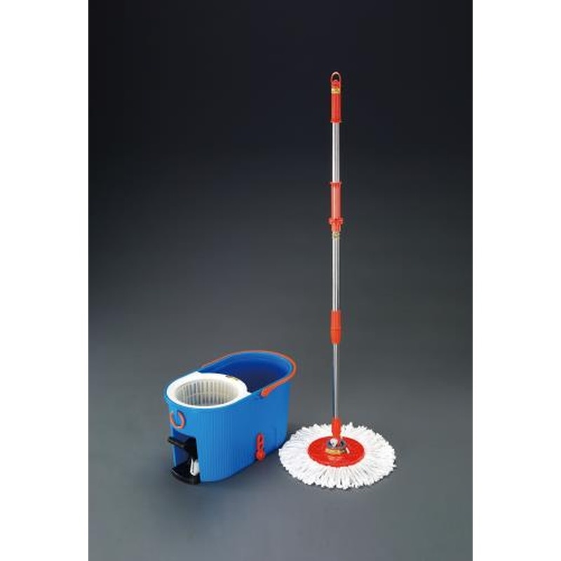 エスコ EA928AB-131 マイクロファイバー回転モップ(洗浄バケツ付) 1個（ご注文単位1個）【直送品】