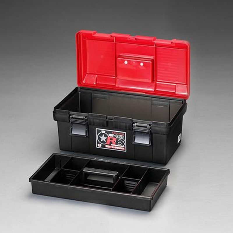 エスコ EA505KB-450 450x243x210mm工具箱(中皿付) 1個(ご注文単位1個)【直送品】