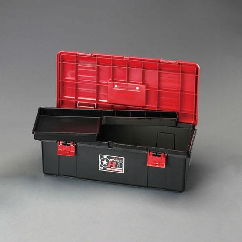 エスコ EA505KA-690 697x330x250mm工具箱(中皿付) 1個(ご注文単位1個)【直送品】