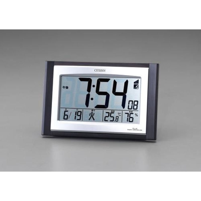 エスコ EA798CB-81 157x240x40mm［電波]掛・置兼用時計 1個（ご注文単位1個）【直送品】