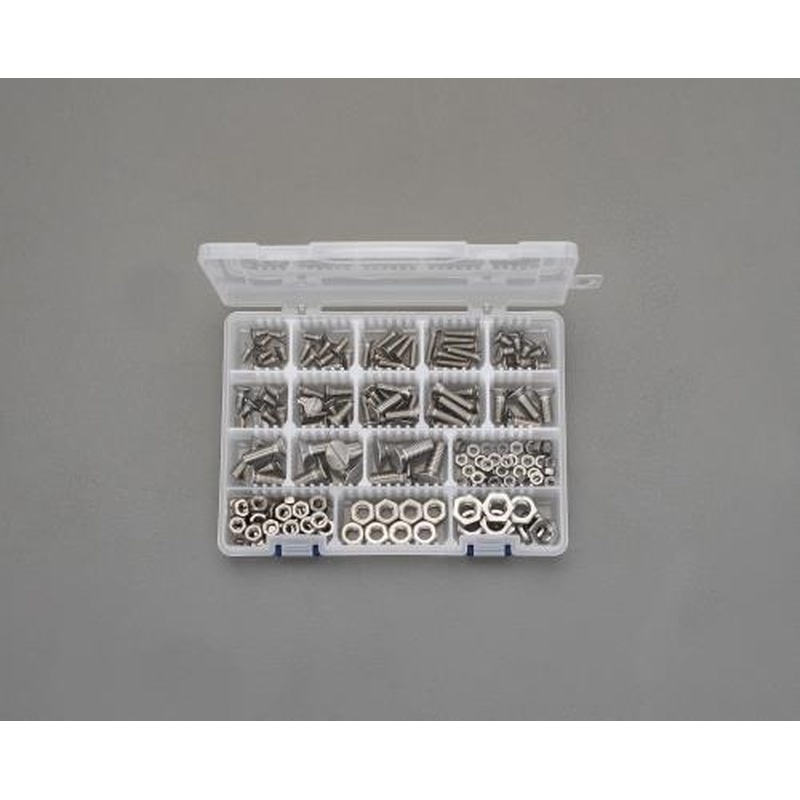 エスコ EA949NB-100 W3/16-3/8皿小ねじ・ナットセット(ステンレス製) 1個(ご注文単位1個)【直送品】