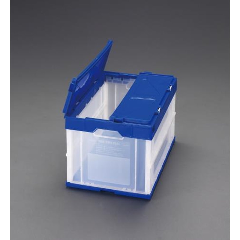 エスコ EA506AH-41 530x366x291mm/40.0L折畳コンテナ(フタ付) 1個（ご注文単位1個）【直送品】