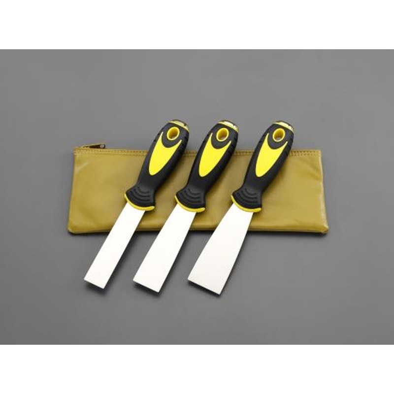 エスコ EA579AK-200 3本組ハードパテベラセット(ステンレス製) 1個(ご注文単位1個)【直送品】