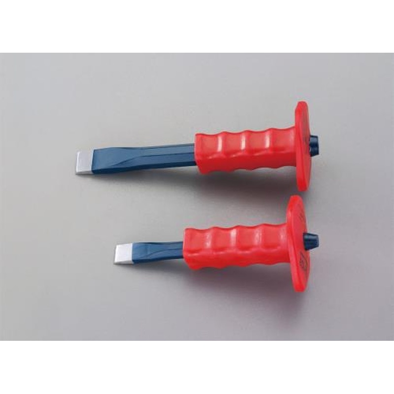 エスコ EA572H[2本組]平タガネセット(グリップ付) 1個（ご注文単位1個）【直送品】