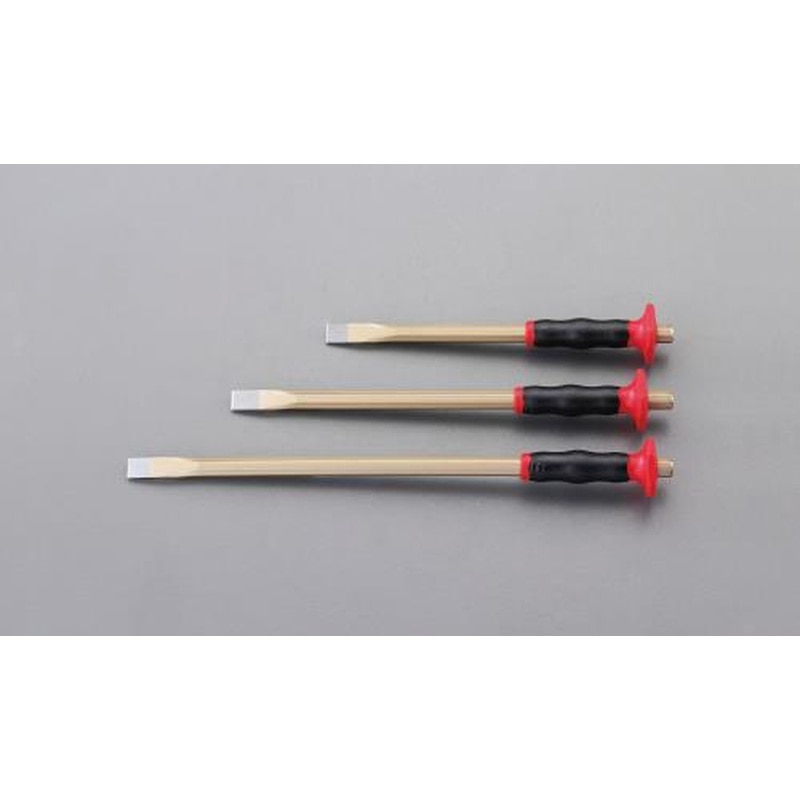 エスコ EA572DC-0 3本組電工チゼル(グリップ付) 1個(ご注文単位1個)【直送品】