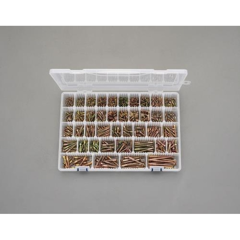 エスコ EA949EJ-2 2.1-5.1mm皿頭木ねじセット(鉄クロメート) 1個（ご注文単位1個）【直送品】