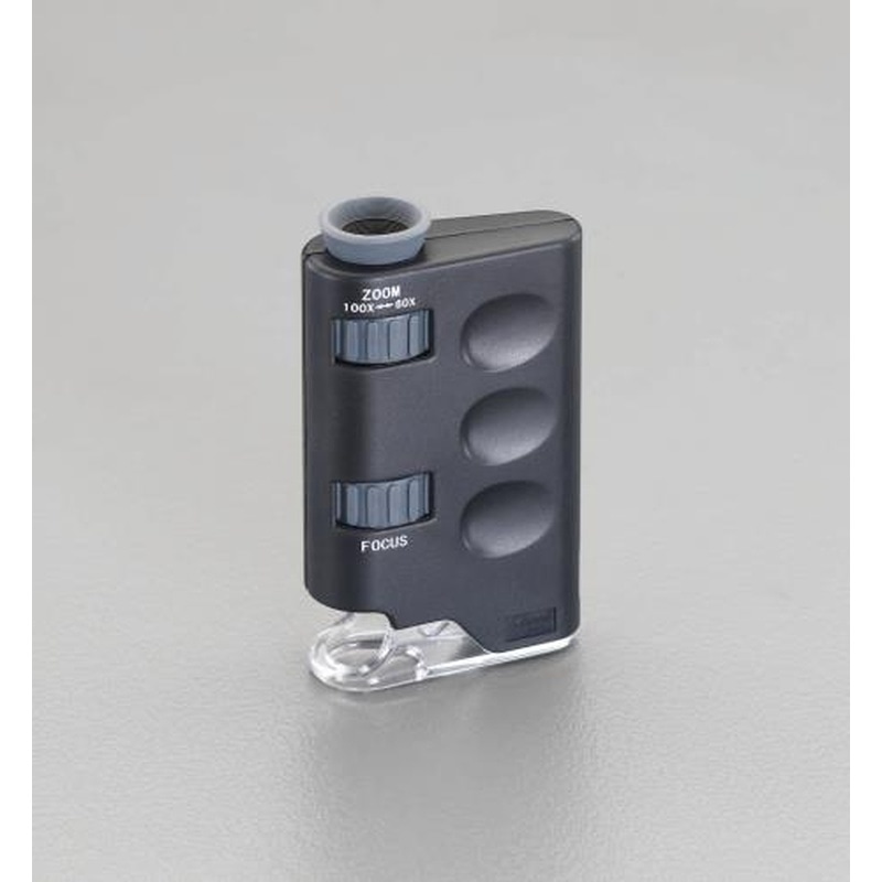 エスコ EA755AG-1 x60~x100マイクロスコープ(ライト付) 1個(ご注文単位1個)【直送品】