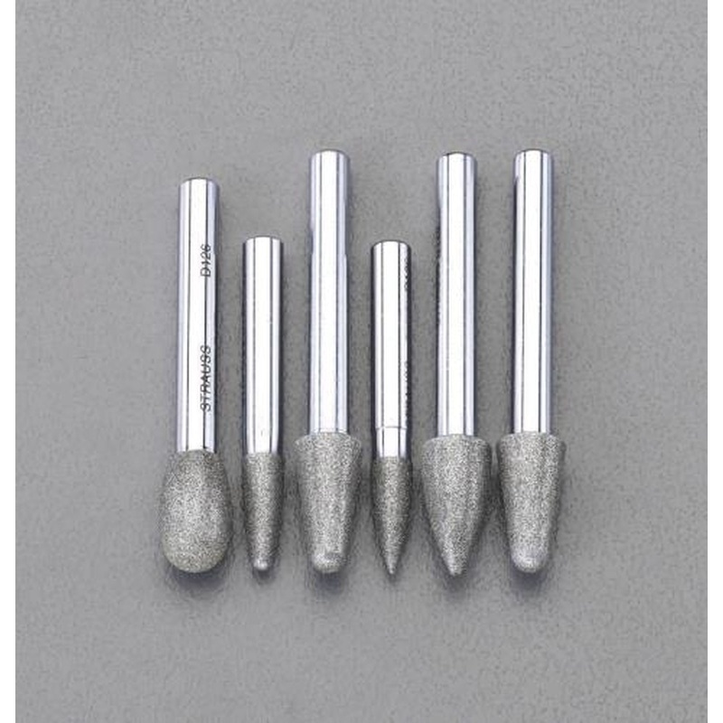 エスコ EA819SY-73 6本組ダイヤモンドバー(6mm軸) 1個（ご注文単位1個）【直送品】