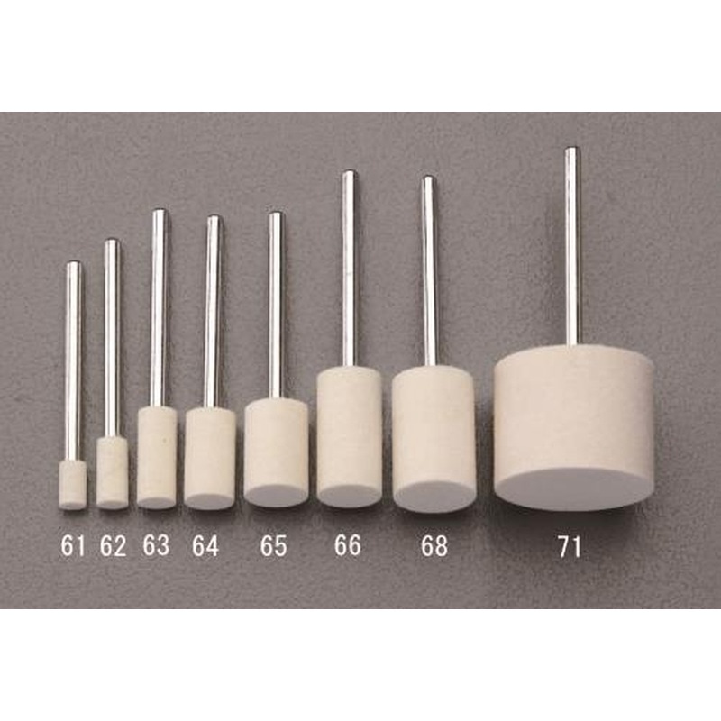 エスコ EA819AT-62 5x10mm/3mm軸フェルトバフ(ハード) 1個（ご注文単位1個）【直送品】