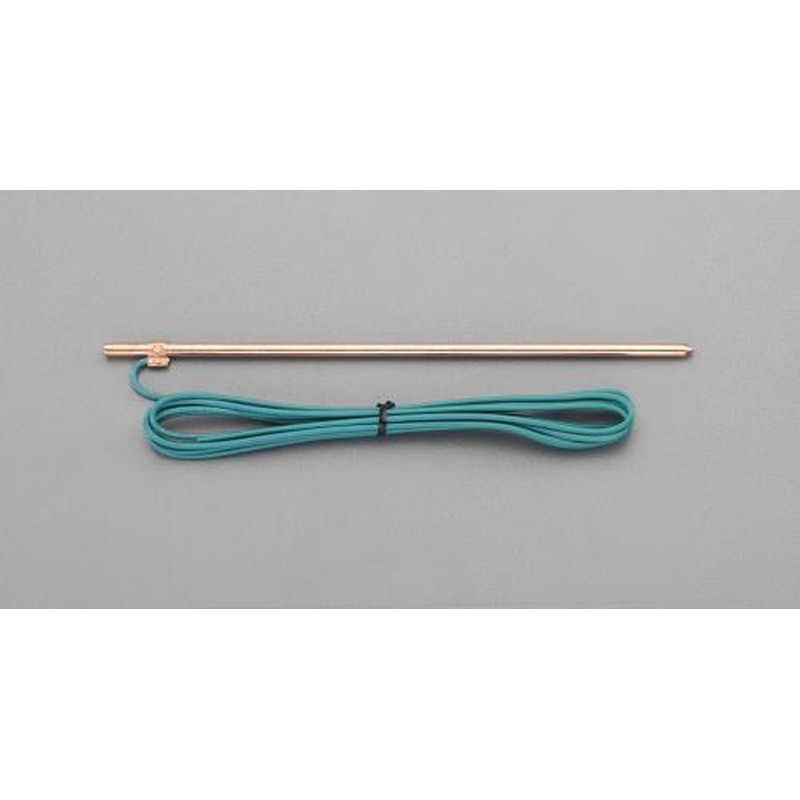 エスコ EA940AS-51 φ7x300mmアース棒(丸型/アース線3m付) 1個（ご注文単位1個）【直送品】