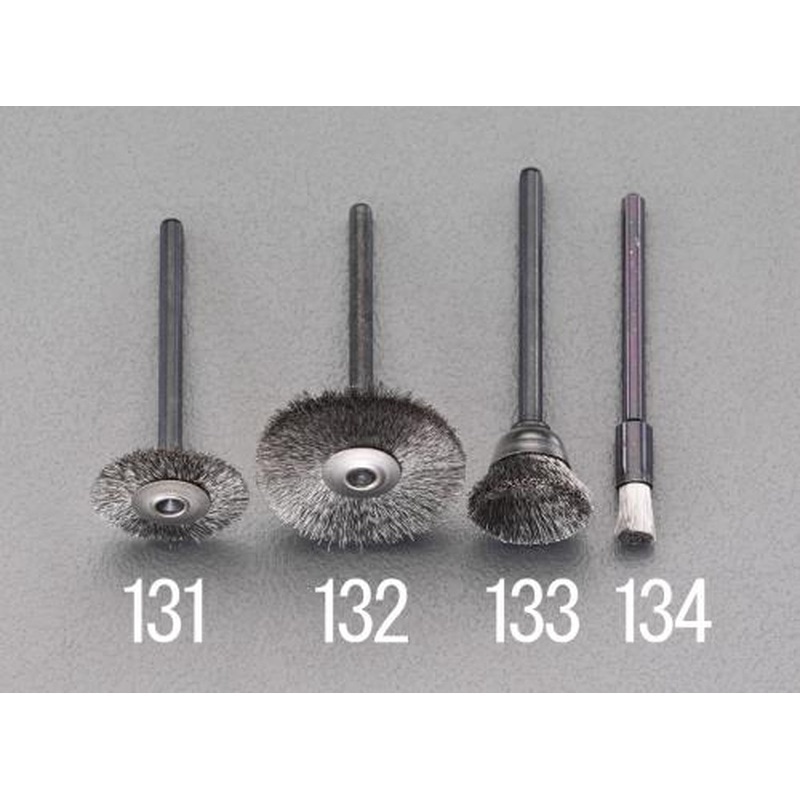 エスコ EA819AJ-132 25mm/3mm軸軸付ブラシ(ステンレス製) 1個(ご注文単位1個)【直送品】