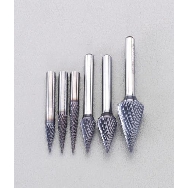 エスコ EA819V-5 6本組［TiAlNコート]超硬バー(6mm軸) 1個（ご注文単位1個）【直送品】