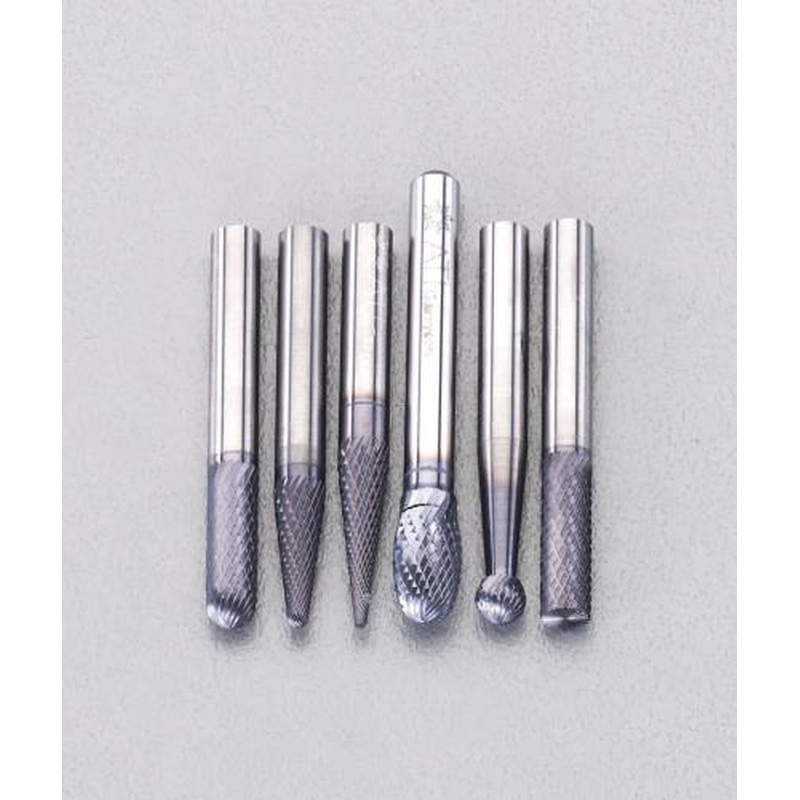 エスコ EA819V-10 6本組［TiAlNコート]超硬バー(6mm軸) 1個（ご注文単位1個）【直送品】