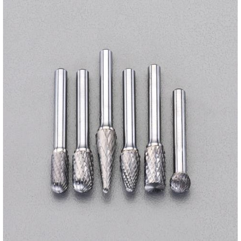 エスコ EA819J-17 6本組超硬カッター(鉄鋳物用・6mm軸) 1個（ご注文単位1個）【直送品】