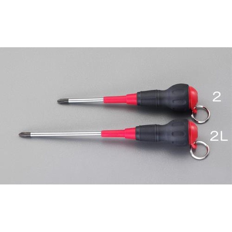 エスコ EA557AY-2L #2x150mm［＋]ドライバー(落下防止リング付) 1個（ご注文単位1個）【直送品】