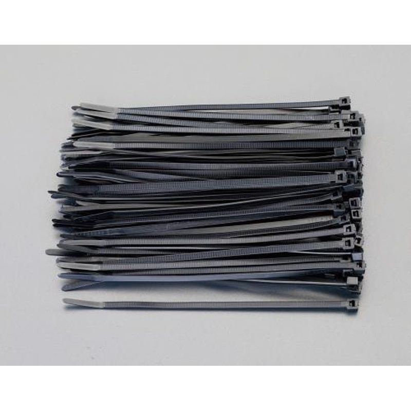 エスコ EA475AJ-415 151x3.5mm結束バンド(導電性/100本) 1個(ご注文単位1個)【直送品】