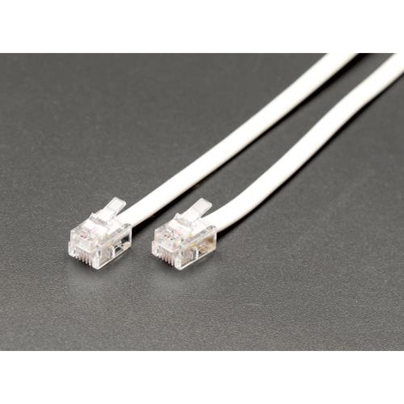 エスコ EA764CA-2 2mモジュラーコード(6極4芯) 1個(ご注文単位1個)【直送品】