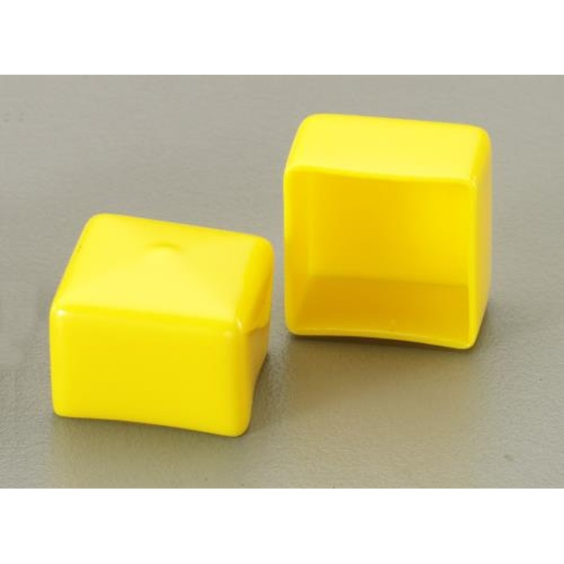 エスコ EA983FN-90Y 90x90x60mm角型保護キャップ(イエロー/2個) 1個（ご注文単位1個）【直送品】