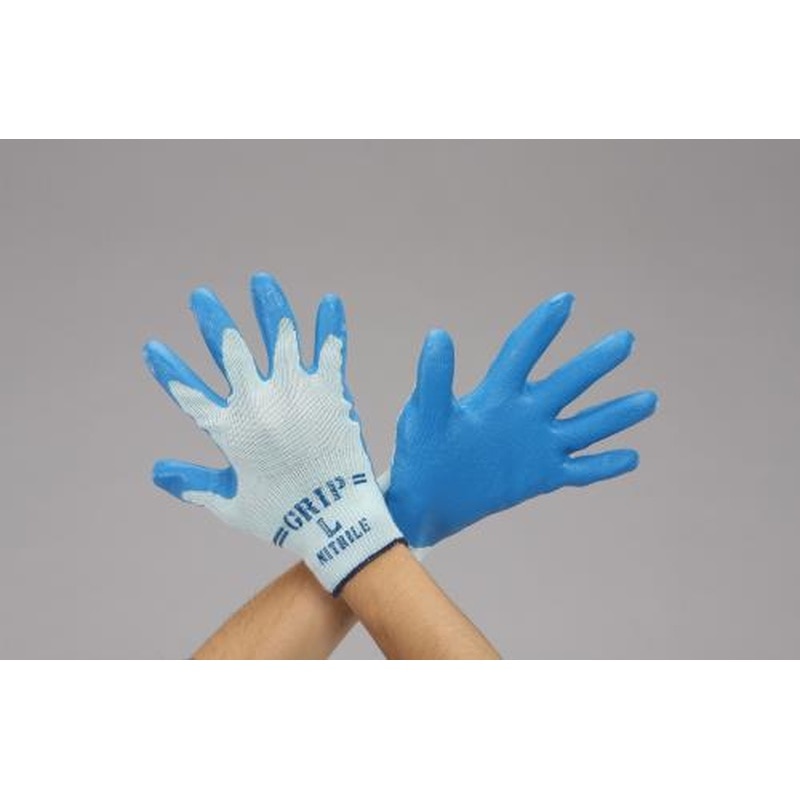 エスコ EA354GD-27[L]手袋(ポリエステル綿・ニトリルゴムコーティング) 1個（ご注文単位1個）【直送品】