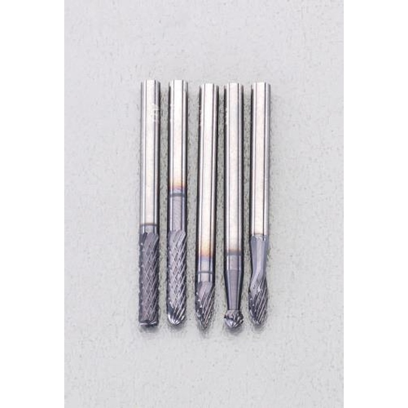 エスコ EA819XT 5本組［TiAlNコート]超硬バー(3mm軸) 1個（ご注文単位1個）【直送品】