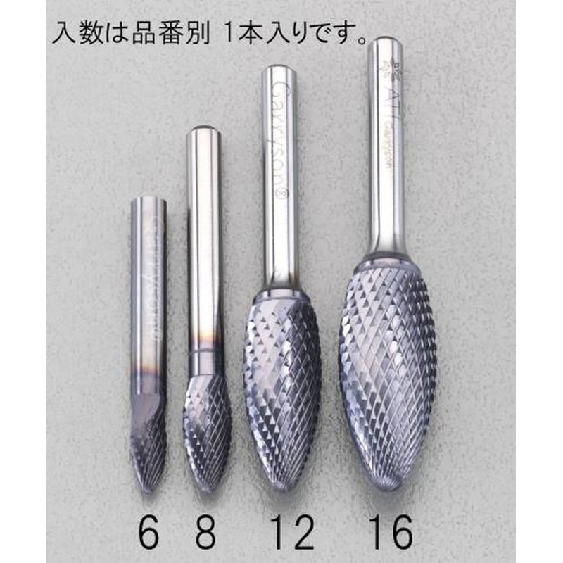 エスコ EA819VK-8 8x19mm/6mm軸［Coated]超硬バー 1個（ご注文単位1個）【直送品】