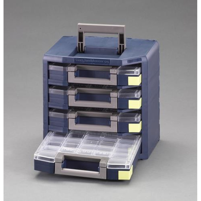 エスコ EA661AC-113 347x305x342mmハンディーボックス(パーツケース4個) 1個(ご注文単位1個)【直送品】