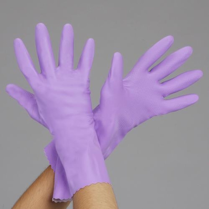 エスコ EA354GF-12[M/320mm]手袋(厚手・塩化ビニール/バイオレット) 1個（ご注文単位1個）【直送品】
