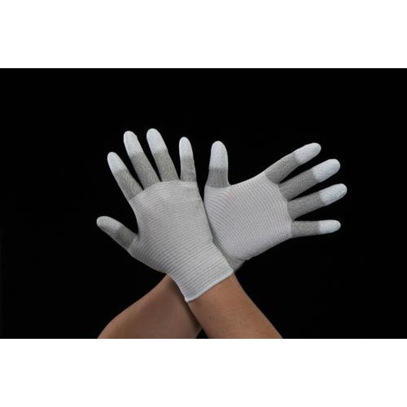 エスコ EA354GC-7[M]手袋(制電・ナイロン、ポリエステル指先コーティング) 1個（ご注文単位1個）【直送品】