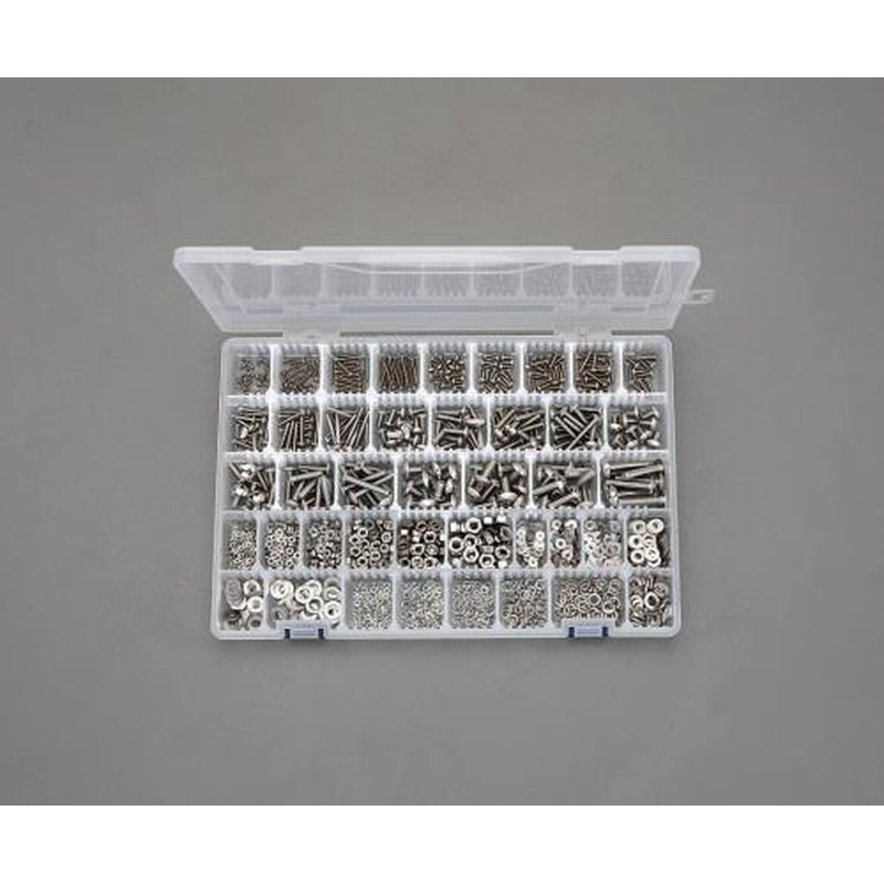 エスコ EA949AD-55 M2-M6トラス小ねじ・ナット・ワッシャーセット(ステンレス製) 1個（ご注文単位1個）【直送品】