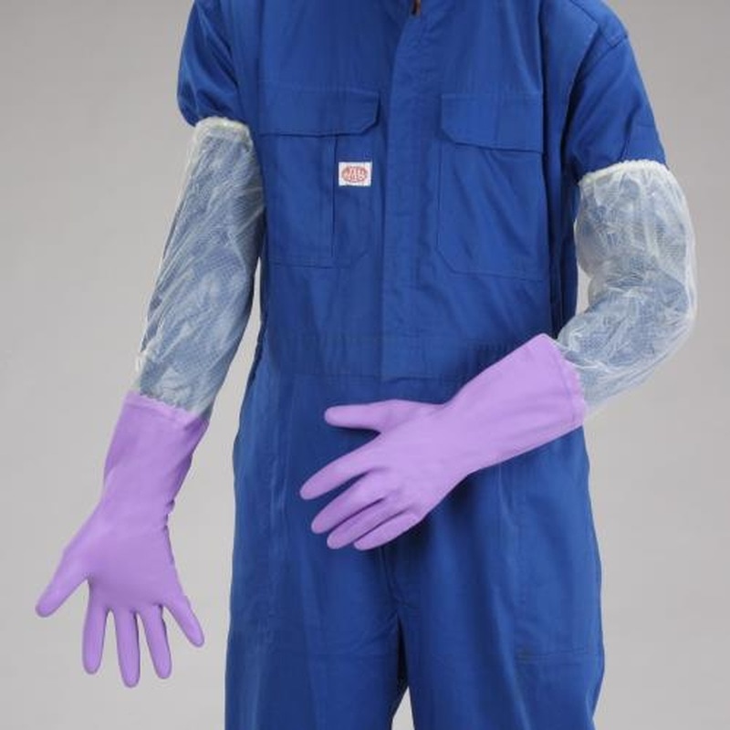 エスコ EA354GH-2[L/650mm]手袋(腕カバー付/厚手・塩化ビニール) 1個（ご注文単位1個）【直送品】