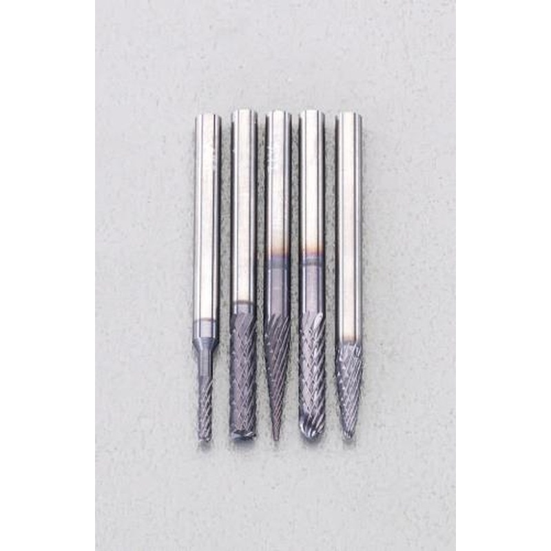 エスコ EA819XS 5本組［TiAlNコート]超硬バー(3mm軸) 1個（ご注文単位1個）【直送品】
